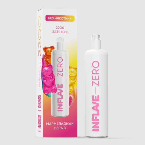 Электронная сигарета Inflave Zero 2200 затяжек Мармеладный Взрыв