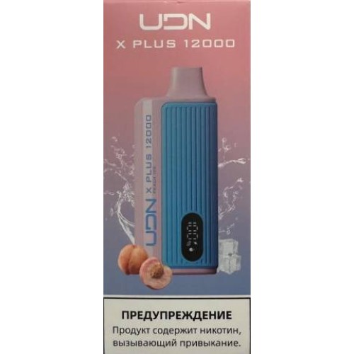 Электронная сигарета UDN X Plus 12000 Персик лёд