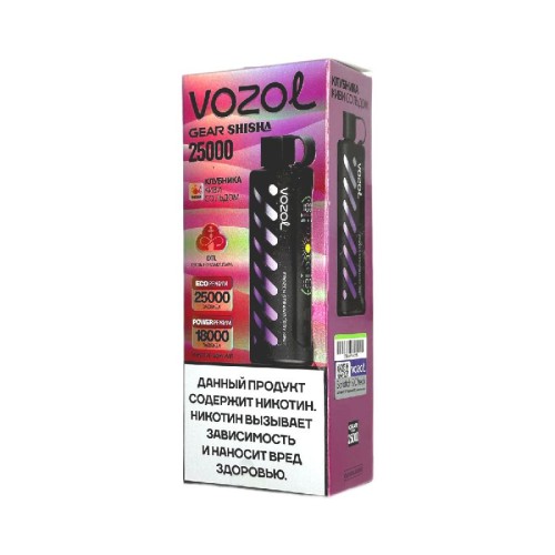 Электронная сигарета Vozol Gear Shisha 25000 затяжек - Клубника киви со льдом