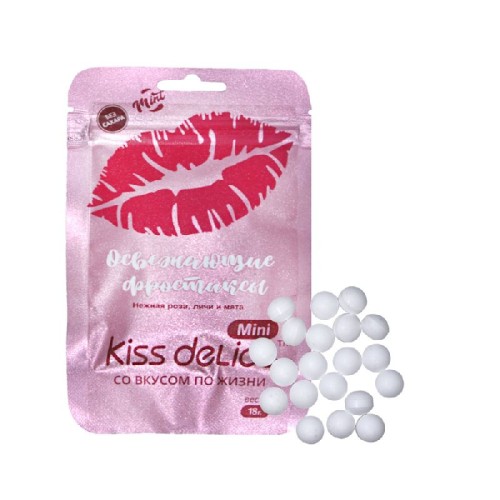 Леденцы Kiss Delice Mini - Роза, личи и мята